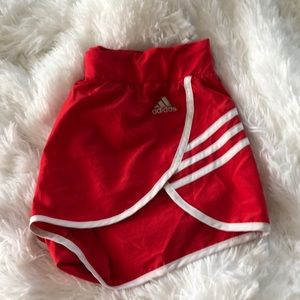 Adidas Red Athletic Shorts with Classic Design